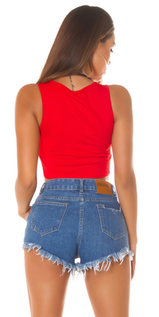 Crop Top with cut out Red